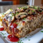 Mushroom Swiss Cheese Meatloaf – Savory, Juicy & Loaded with Flavor!