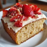 Strawberry Banana Cake with Frosting – Moist, Fruity & Dreamily Sweet!