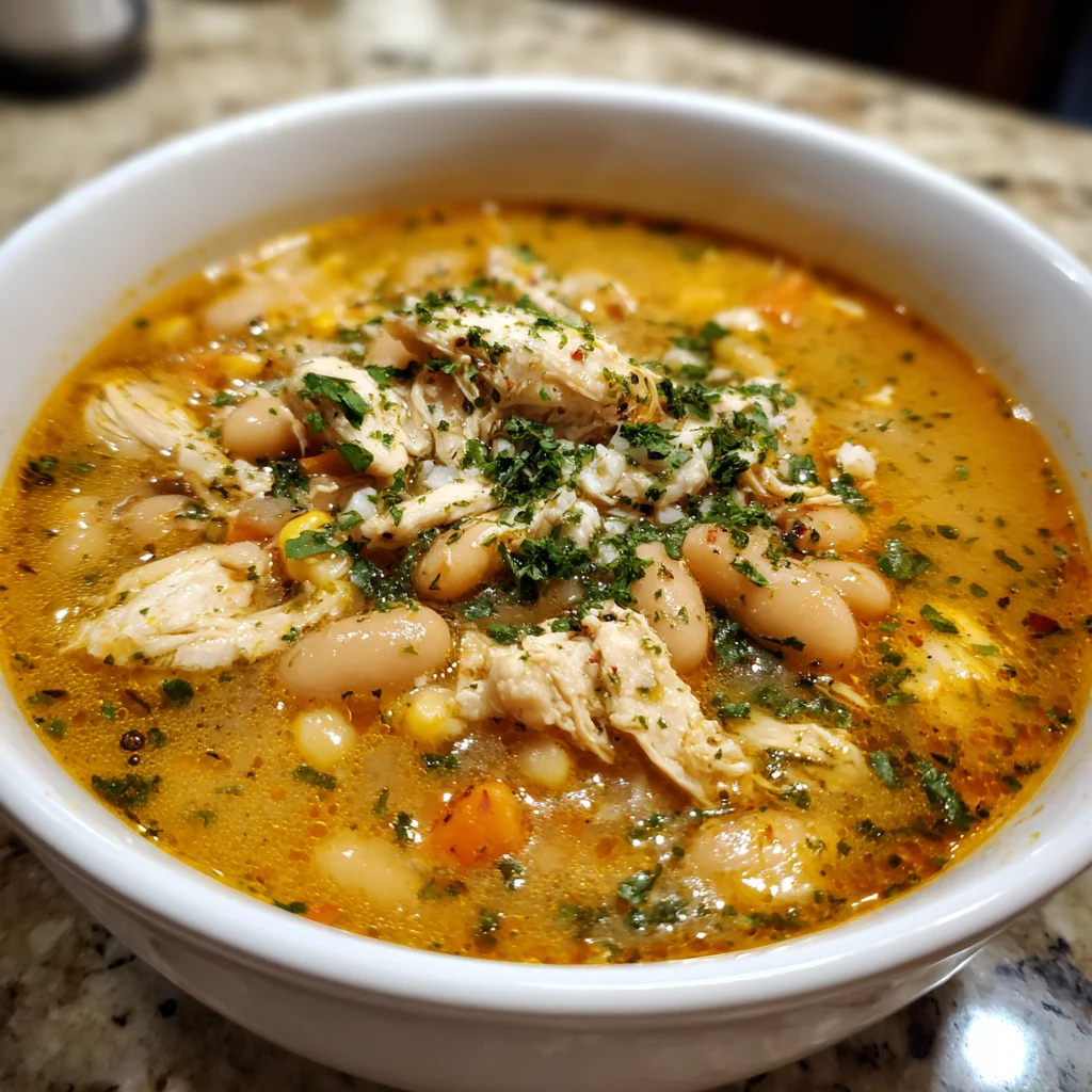 White Chicken Chili – Creamy, Hearty & Packed with Comforting Flavor!