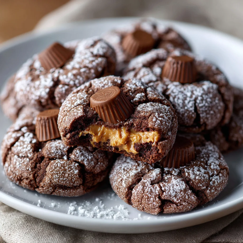 Reese’s Crinkle Cookies – Soft, Fudgy & Loaded with Peanut Butter Bliss!