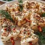 Christmas Tree Cheese Bites – Cheesy, Festive & Perfect for Holiday Parties!
