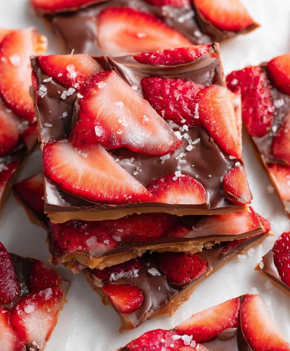 Strawberry Peanut Butter Bark – Sweet, Crunchy & Irresistibly Addictive!