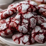 The Easiest Red Velvet Crinkle Cookies – Soft, Fudgy & Snow-Dusted Perfection!