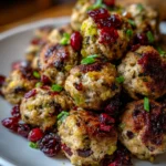 Cranberry Turkey Stuffing Balls – Savory, Juicy & Bursting with Holiday Flavor!