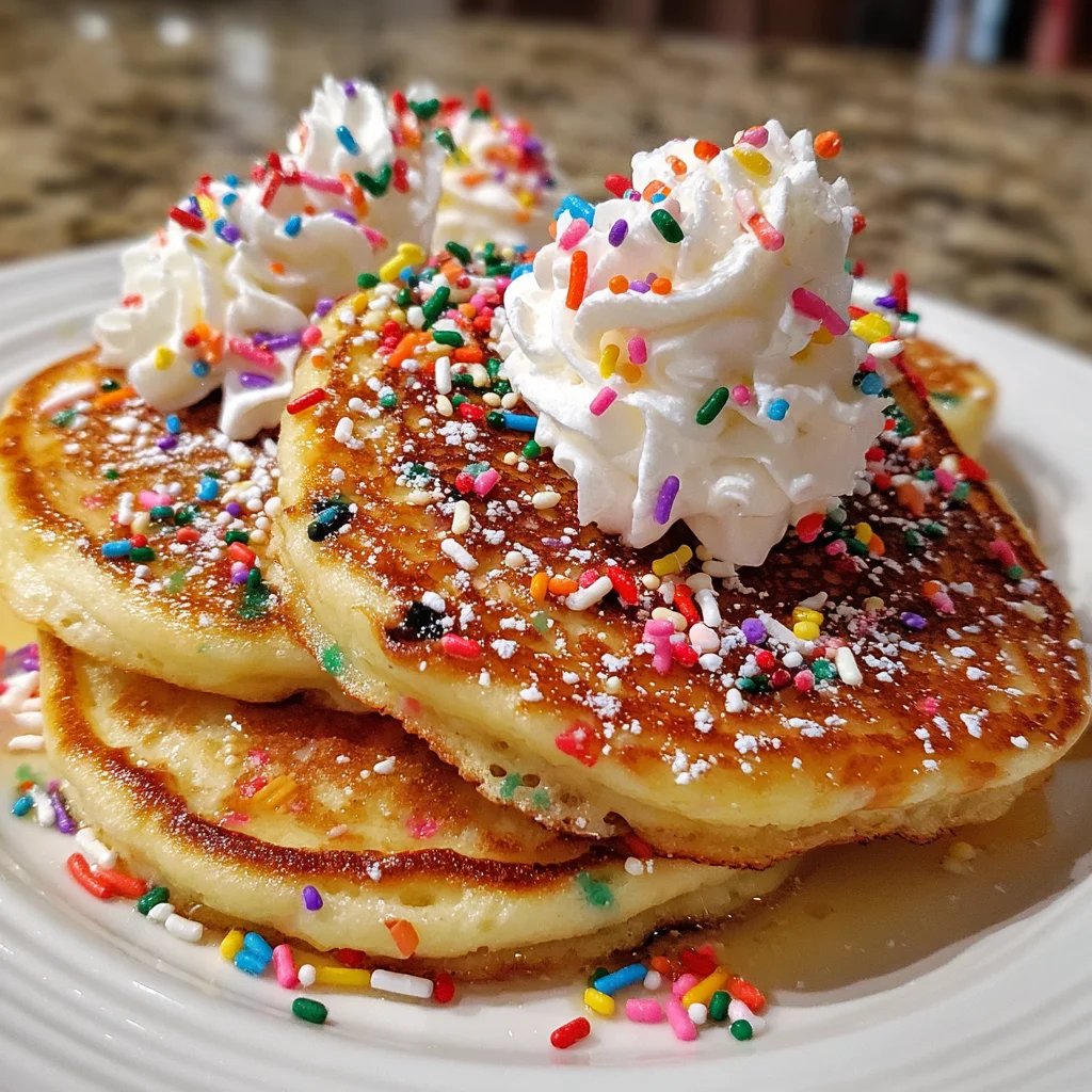 Joyful Funfetti Pancakes – Fluffy, Colorful & Bursting with Birthday Cake Magic!
