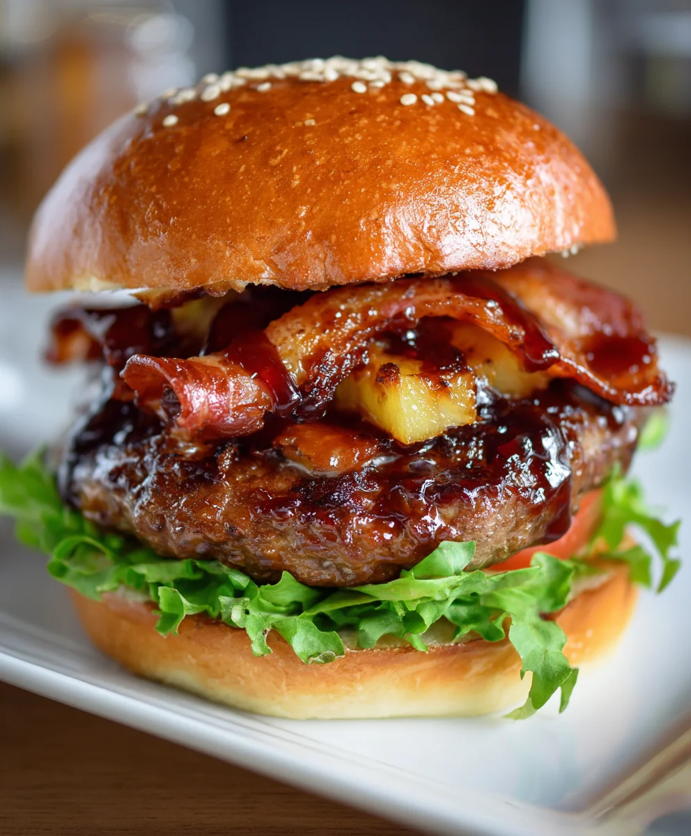 Pineapple Bacon Burger Buns – Sweet, Savory & Juicy Island-Style Bliss!