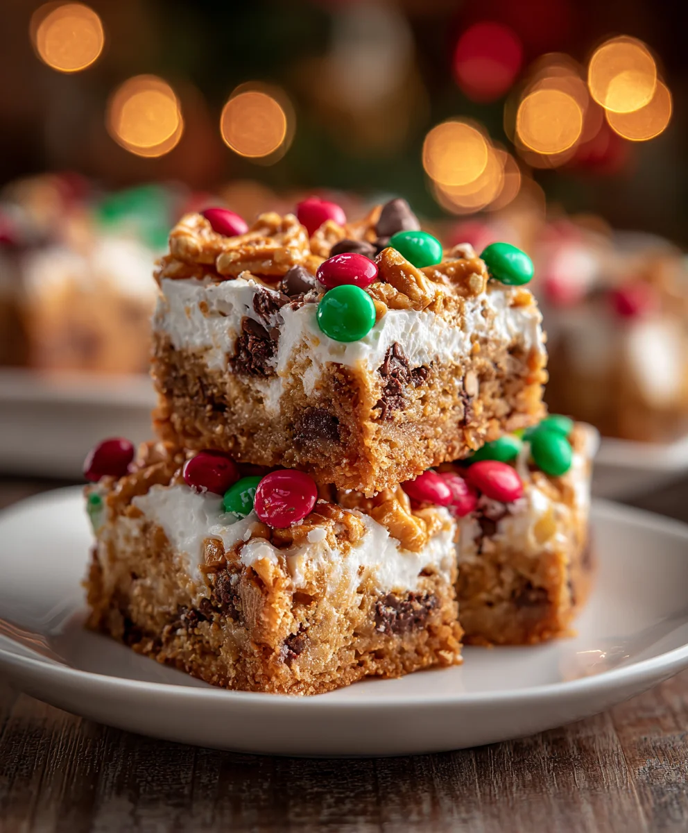 Santa’s Trash Cookie Bars – Sweet, Salty & Holiday-Chaos Delicious!