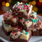 Easy Christmas Fudge with Sprinkles – Creamy, Festive & Foolproof Holiday Magic!