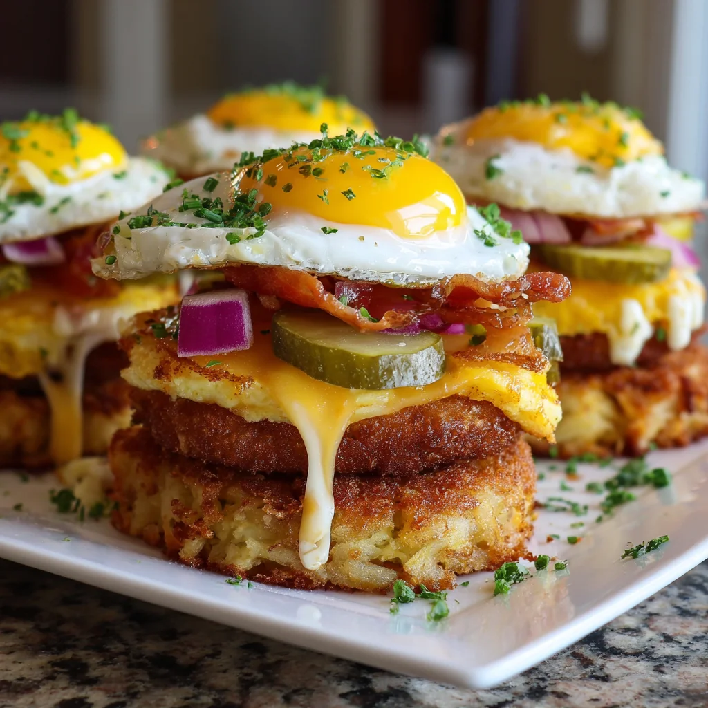 Pickle-Fix Hash-Brown Egg Sliders – Crispy, Tangy & Totally Addictive!