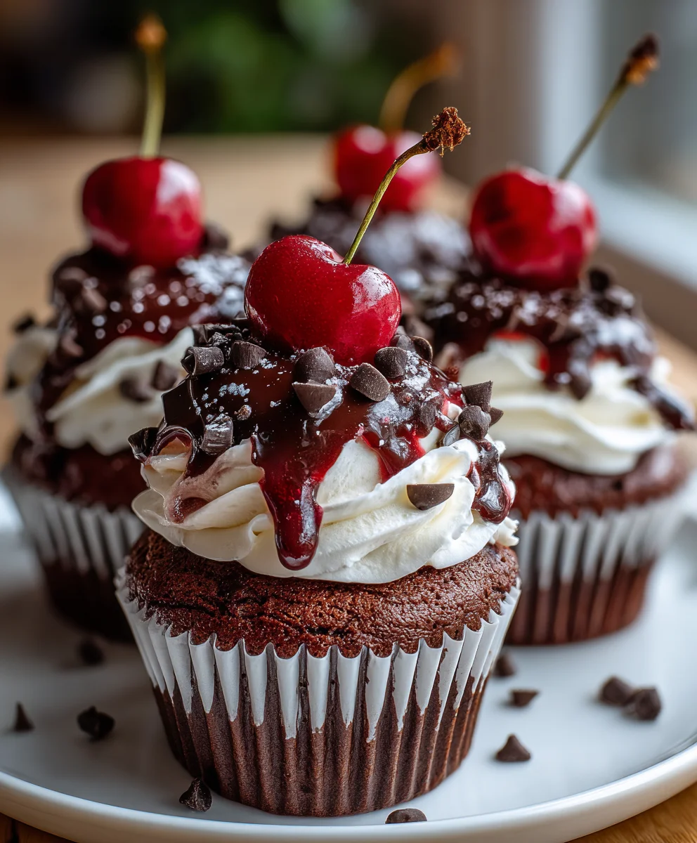 Black Forest Cupcakes Delight – Rich, Cherry-Filled & Elegantly Decadent!