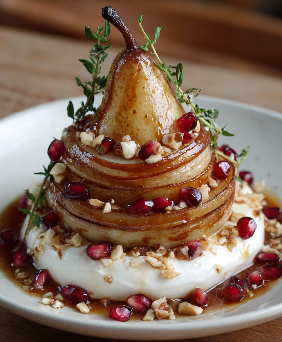 Golden Caramelized Pear & Burrata Towers – Sweet, Silky & Stunningly Elegant!