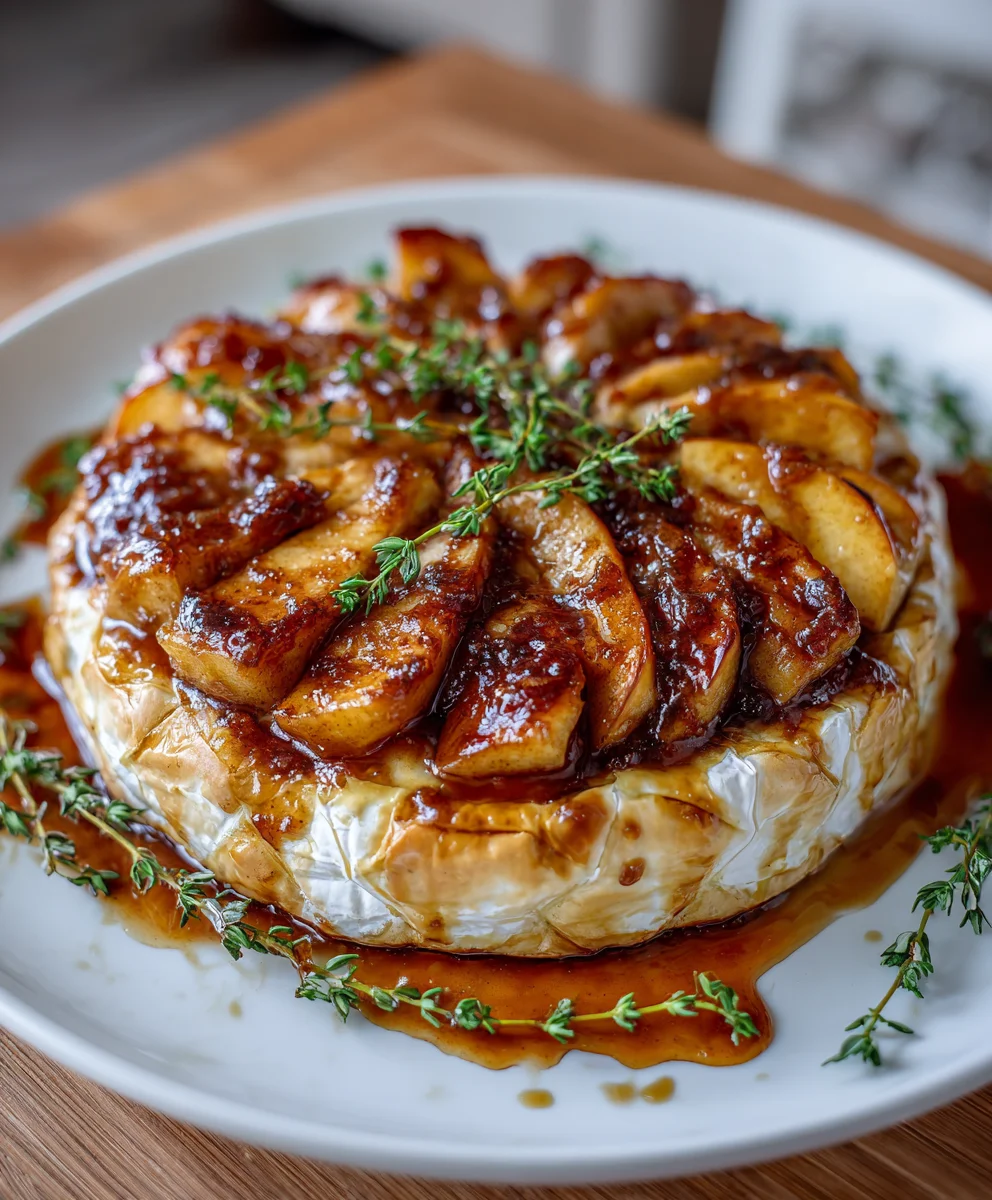 Baked Brie with Caramelized Apples – Buttery, Sweet & Elegantly Irresistible!