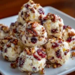 Mini Pineapple Cranberry Cheese Balls with Pecans – Sweet, Savory & Party-Perfect Bites!