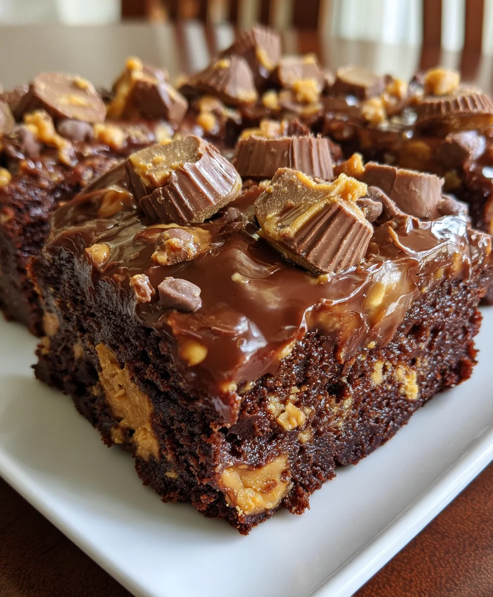 Peanut Butter Cup Dump Cake – Gooey, Chocolaty & Peanut Butter Lover’s Dream!