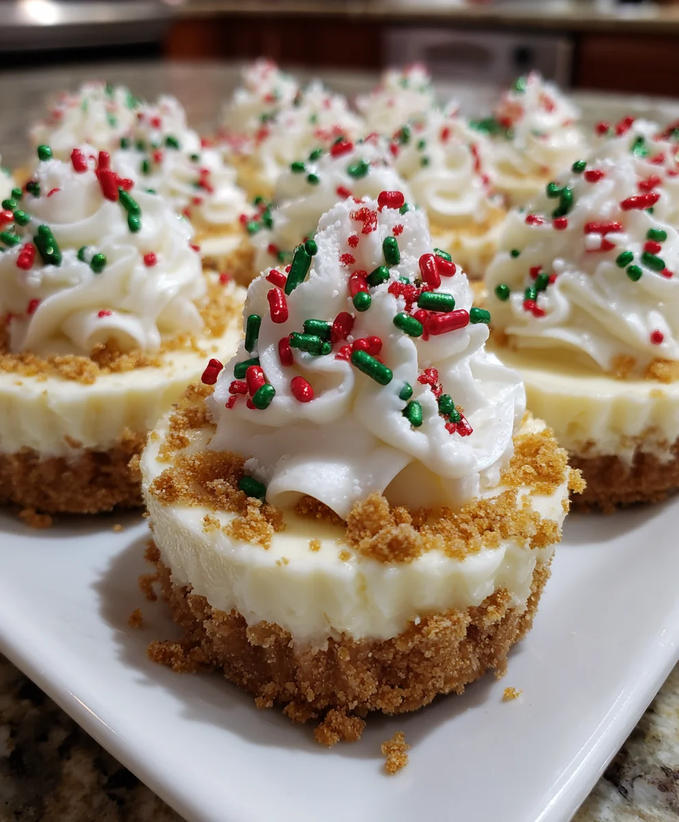 No-Bake Christmas Mini Cheesecakes – Creamy, Festive & Santa-Approved Sweetness!
