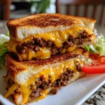 Cheeseburger Grilled Cheese Fusion – Melty, Meaty & Over-the-Top Delicious!