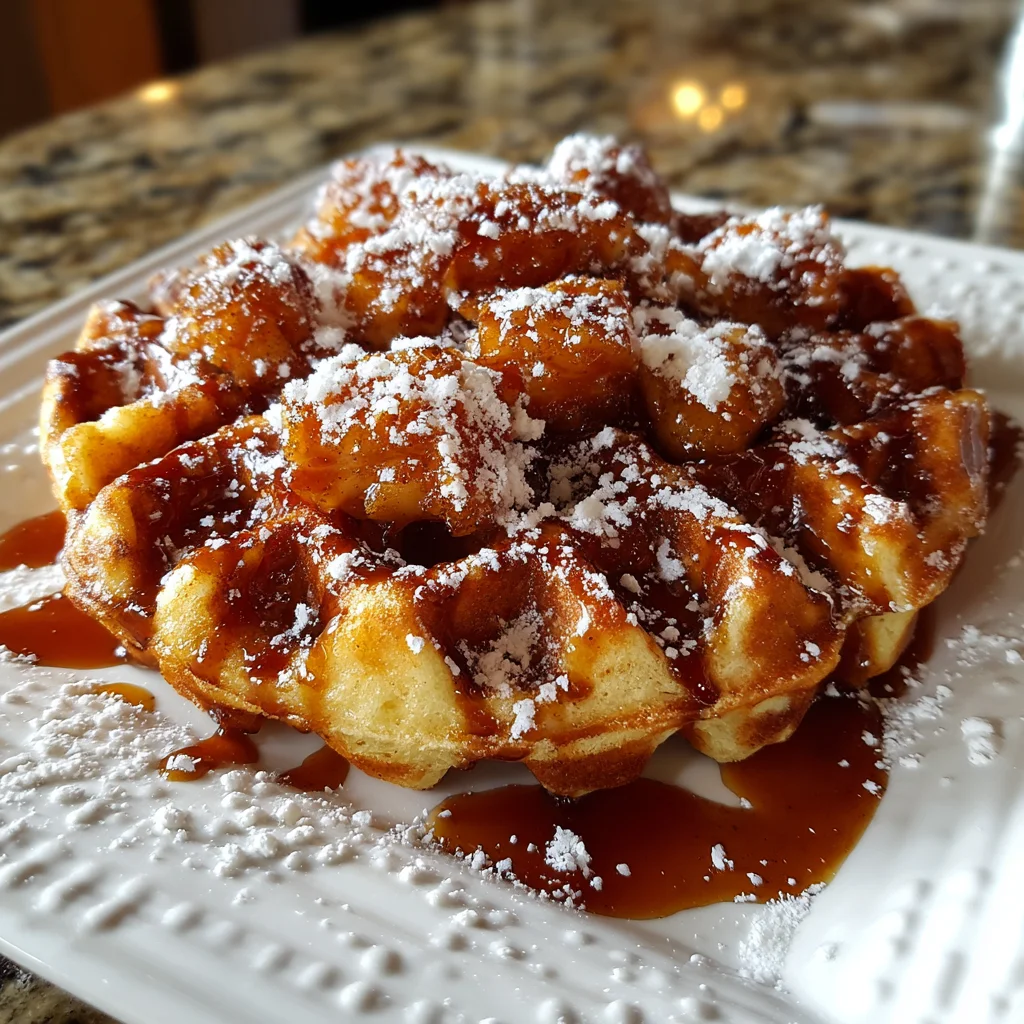Caramel Apple Fritter Waffle Donuts – Crispy, Spiced & Irresistibly Easy!