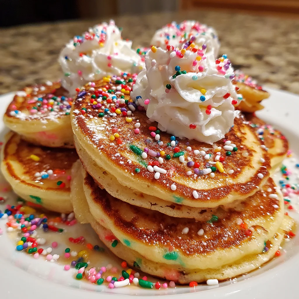 Joyful Funfetti Pancakes – Fluffy, Colorful & Bursting with Birthday Cake Magic!