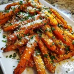 Crispy Parmesan Roasted Carrots – Sweet, Savory & Irresistibly Crunchy!