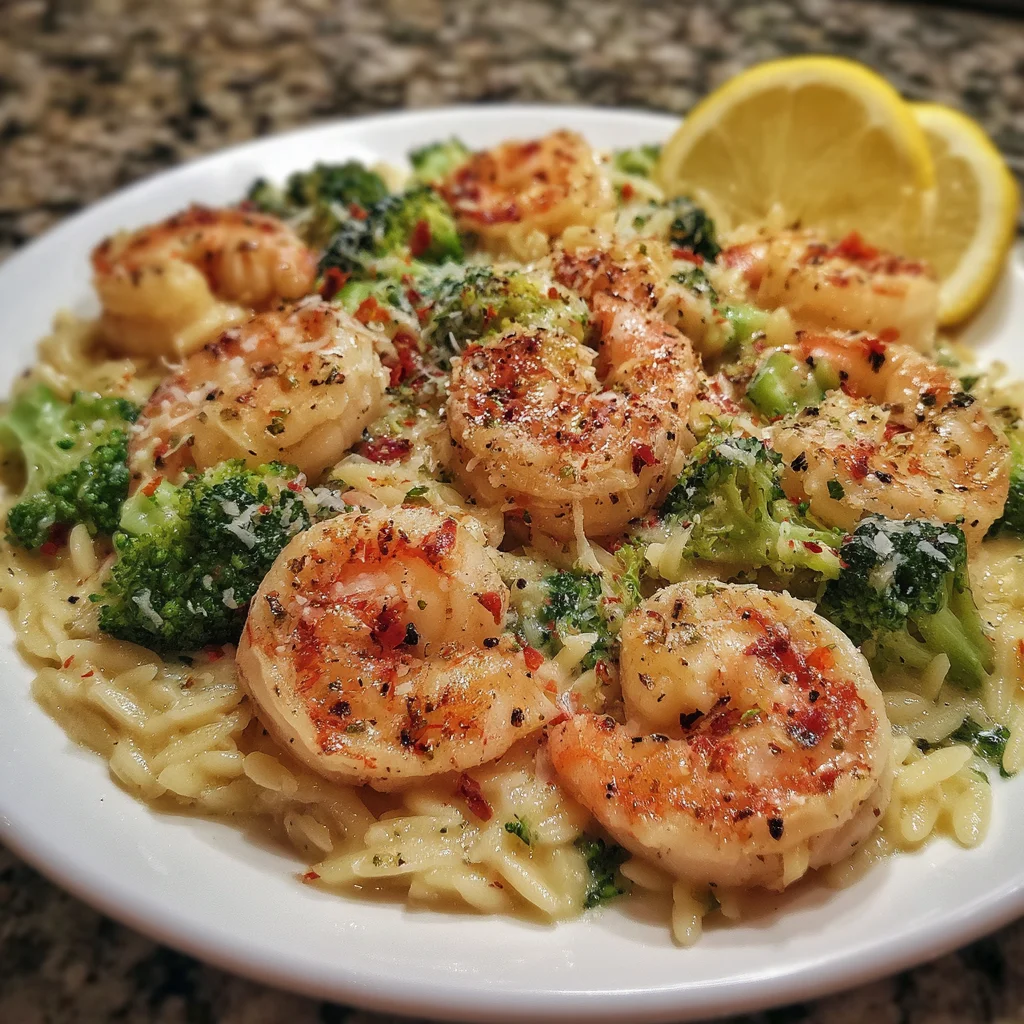 Creamy Orzo Shrimp and Broccoli – Silky, Savory & Comfort in Every Bite!