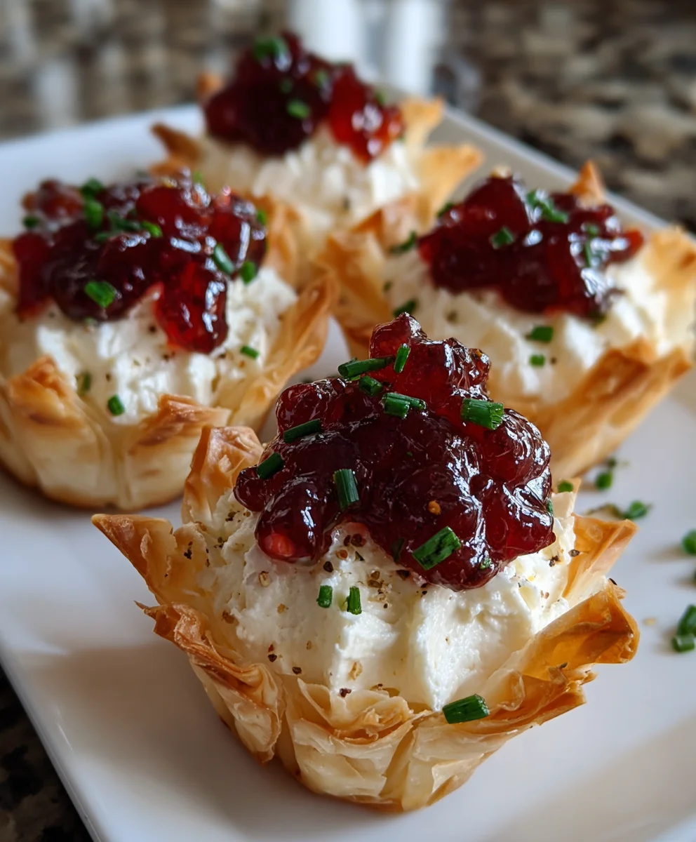 Cranberry Hot Pepper Jelly Cream Cheese Cups – Sweet, Spicy & Party-Perfect!