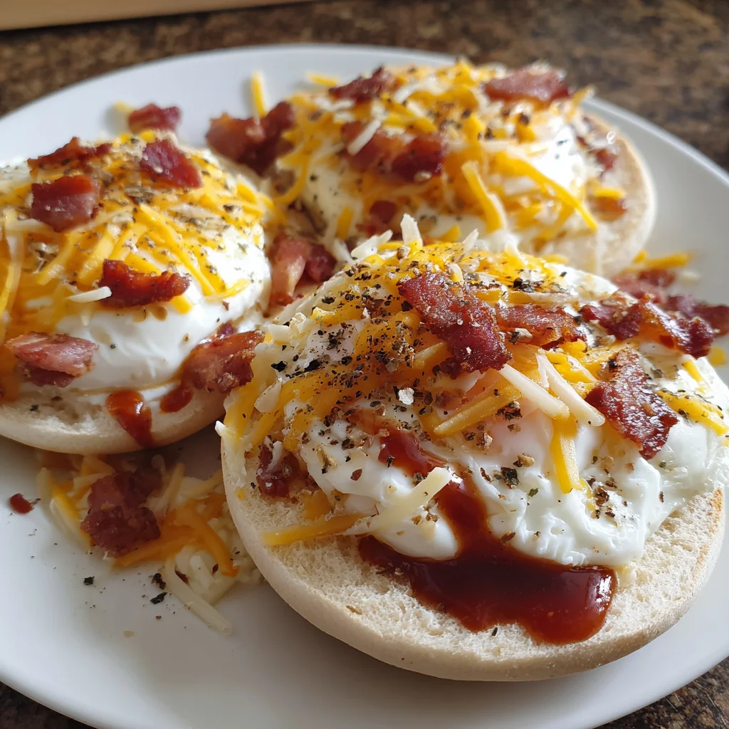 Cheesy English Muffin Breakfast Pizzas – Quick, Customizable & Totally Delicious!