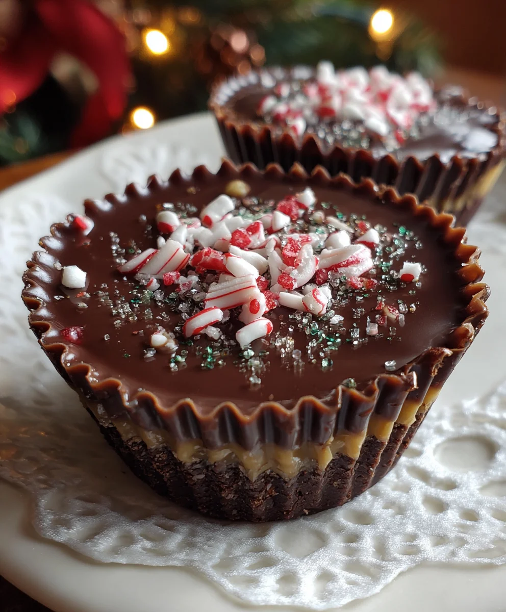 Christmas Chocolate Caramel Cups