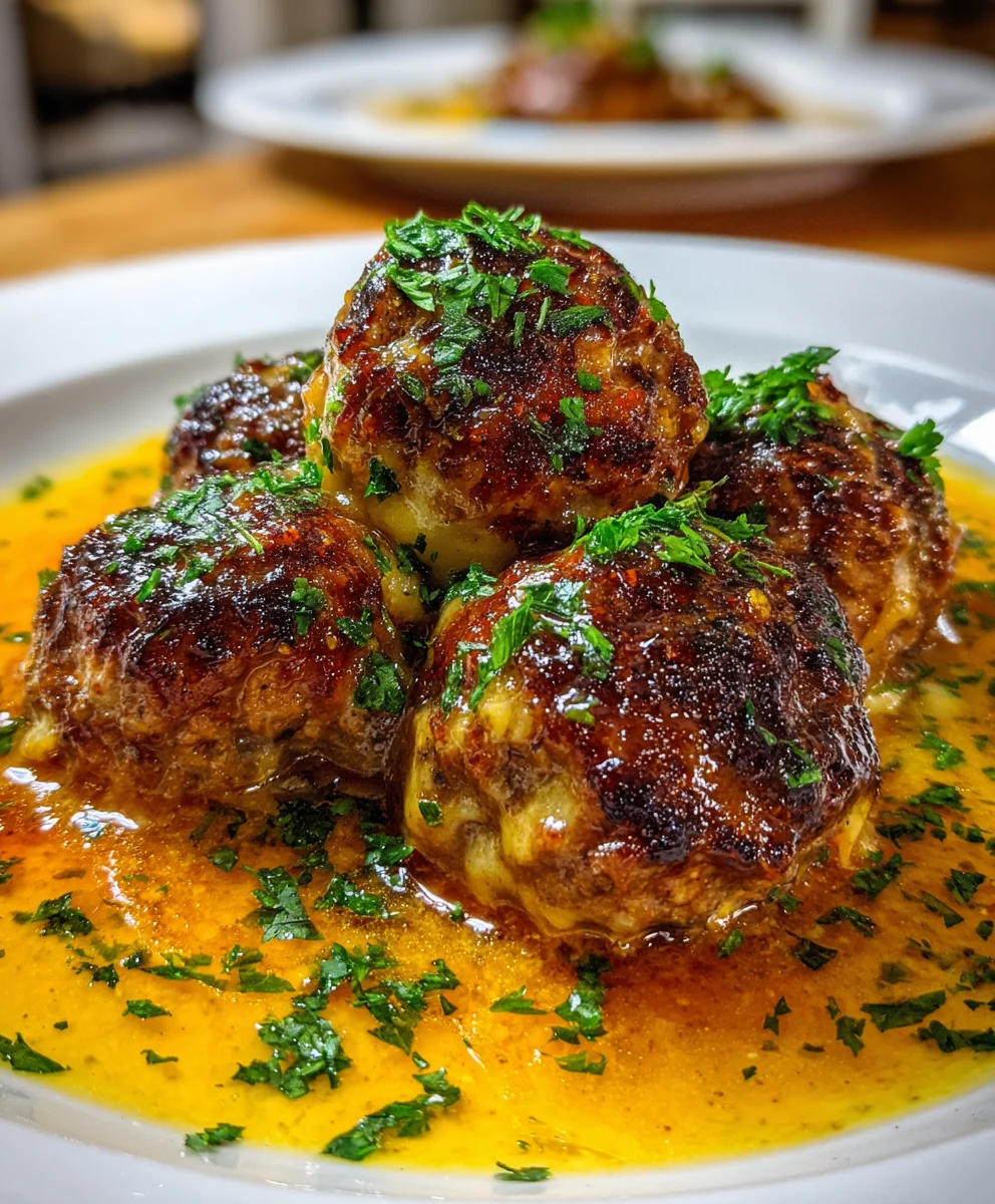 Savory French Onion Meatballs – Rich, Caramelized & Smothered in Gruyère!