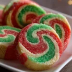 Christmas Swirl Pinwheel Cookies – Colorful, Fun & Melt-in-Your-Mouth Festive!