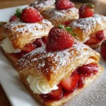 Strawberry Flaky Puff Pastry – Light, Crispy & Bursting with Fresh Berry Sweetness!