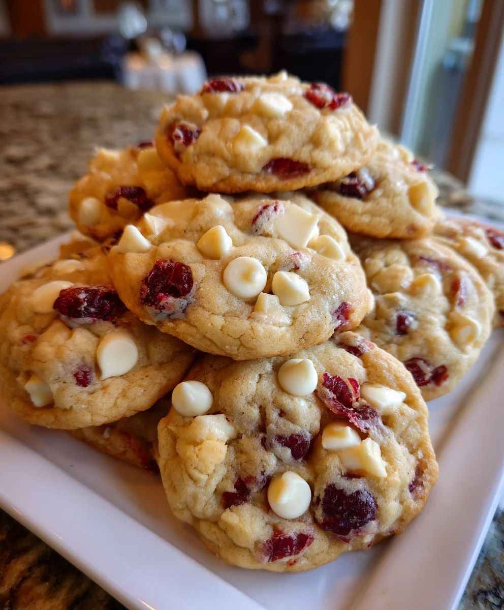 White Chocolate Cranberry Cookies – Soft, Chewy & Perfectly Festive!