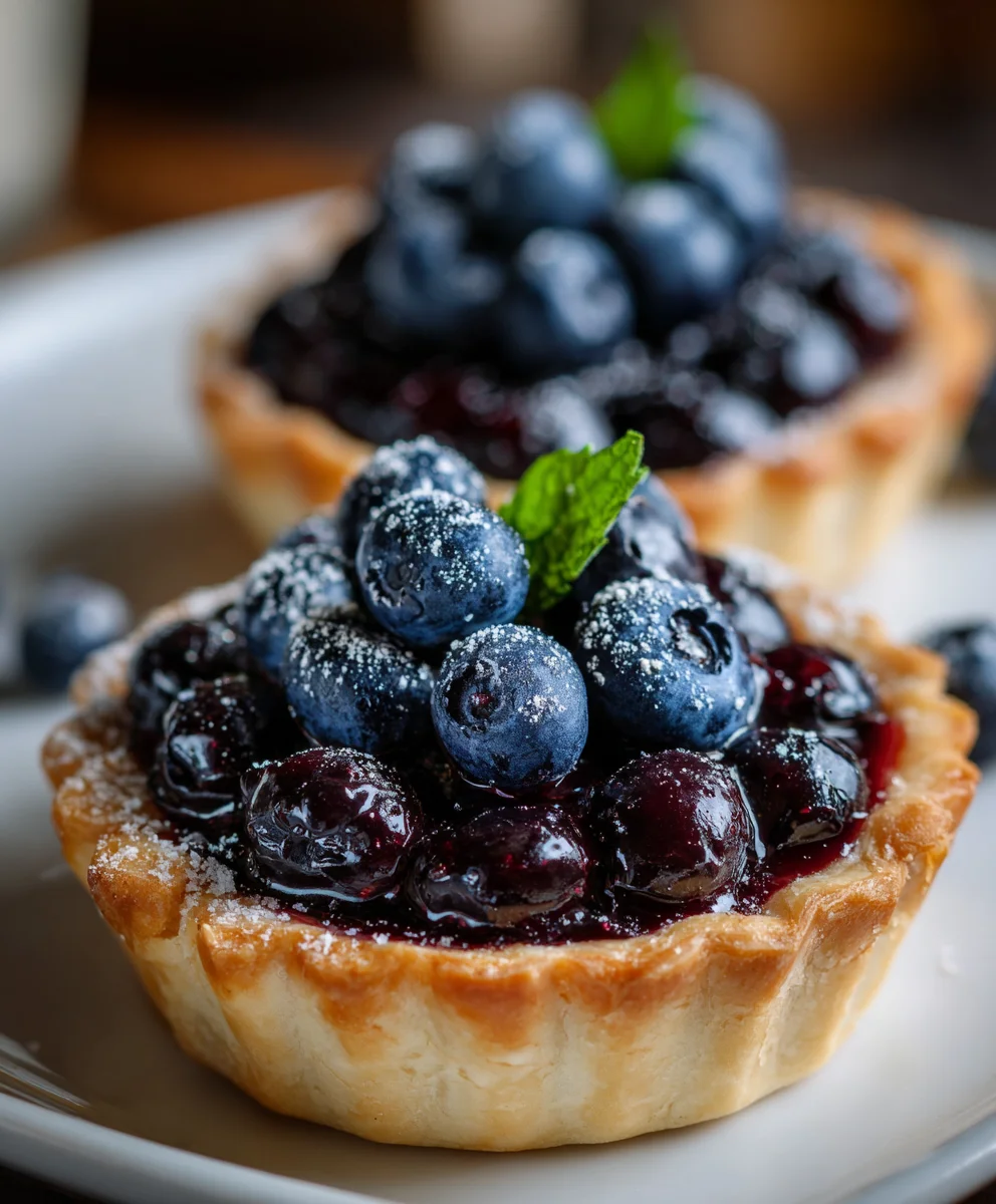 Mini Blueberry Pies with Flaky Crust – Sweet, Juicy & Perfectly Portable!