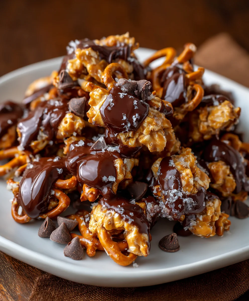 No-Bake Peanut Butter Pretzel Clusters – Sweet, Salty & Irresistibly Crunchy!