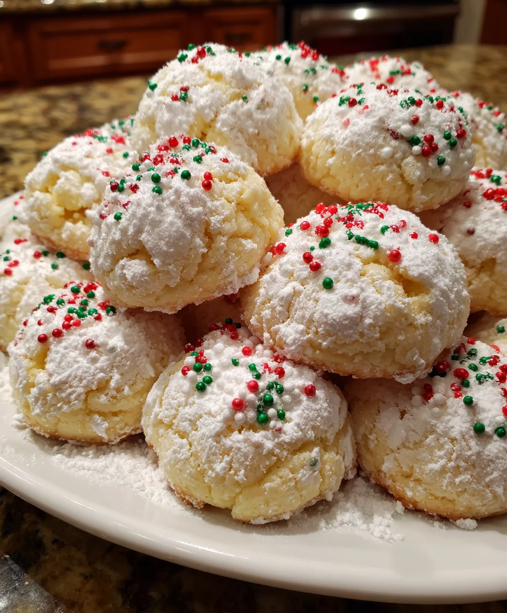Christmas Ooey Gooey Butter Cookies – Soft, Sweet & Melt-in-Your-Mouth Magic!