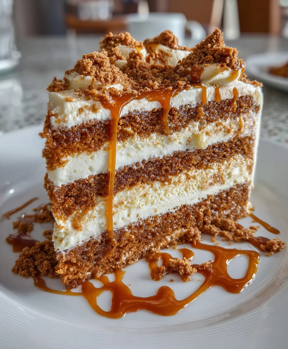 Moist Biscoff Cake Slice – Soft, Spiced & Irresistibly Buttery!