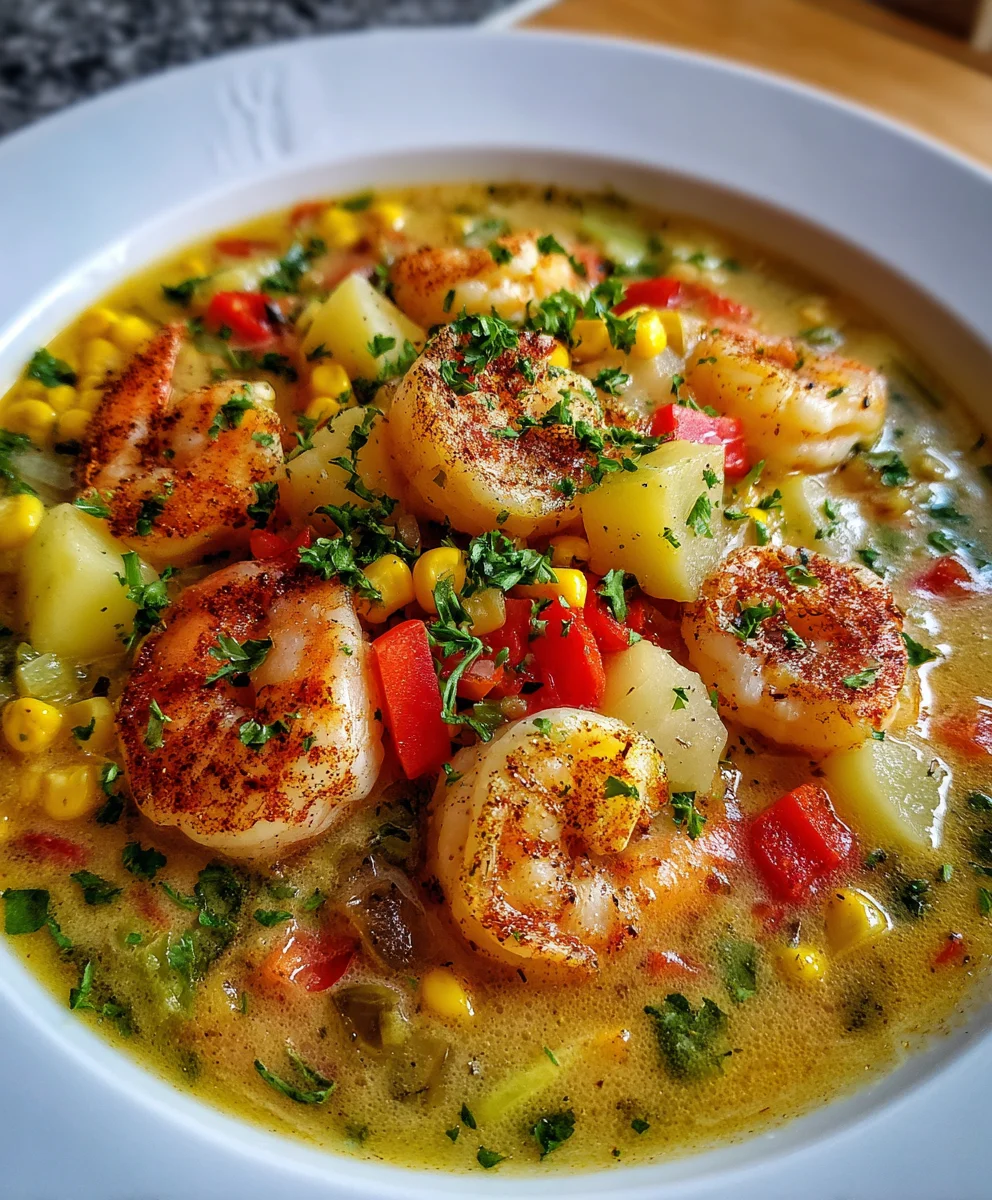 Shrimp Corn Chowder – Creamy, Cozy & Loaded with Coastal Comfort!