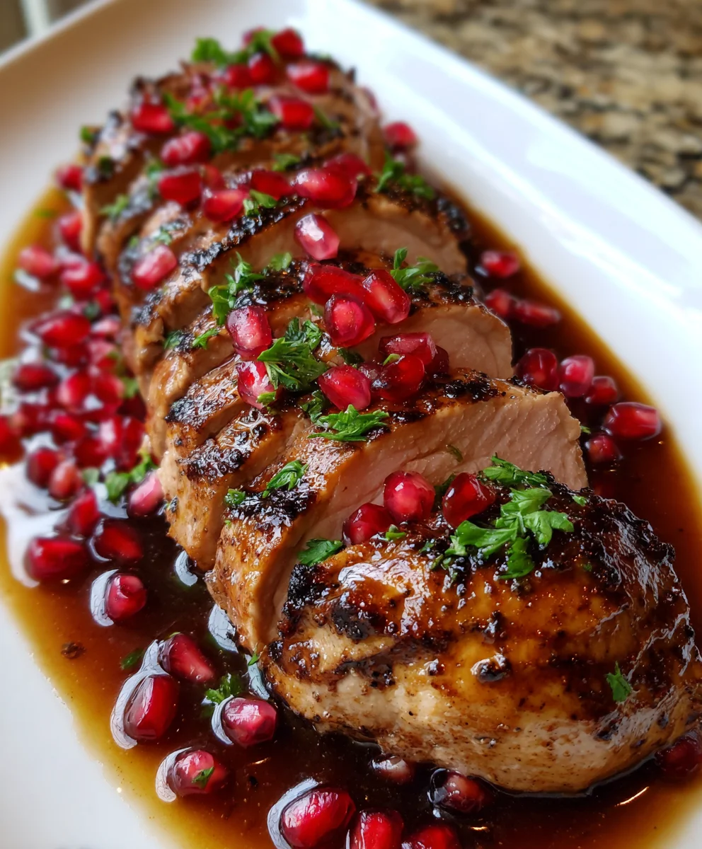 Pomegranate Glazed Pork Tenderloin