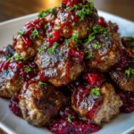 Christmas Cranberry Meatballs – Sweet, Savory & Holiday-Perfect!