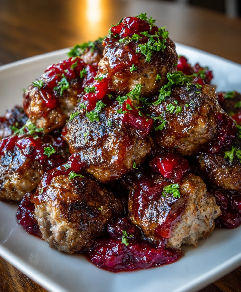 Christmas Cranberry Meatballs – Sweet, Savory & Holiday-Perfect!