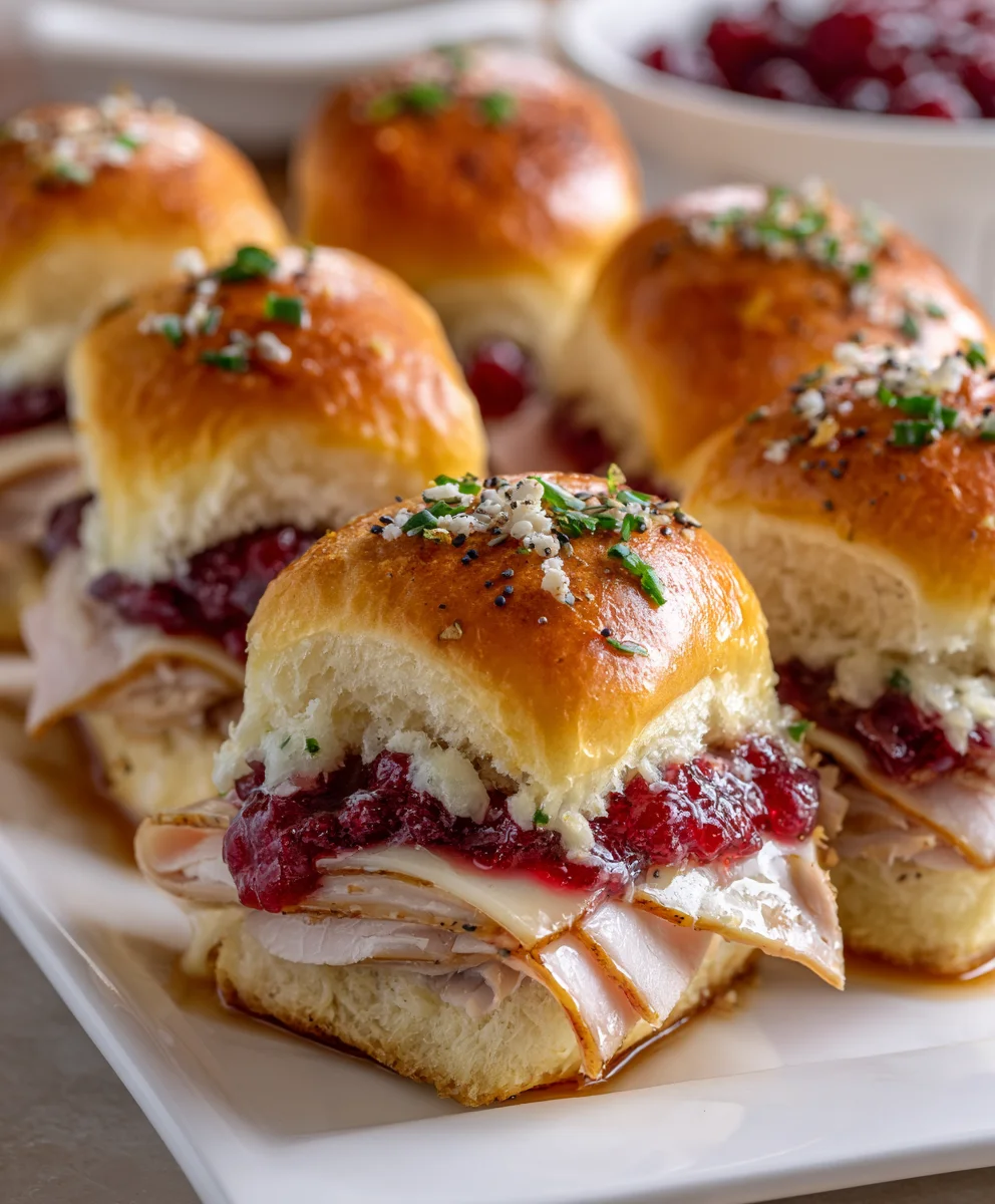 Cranberry Turkey Sliders – Savory, Sweet & Holiday-Perfect Bites!
