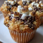 S’mores Chocolate Chip Muffins – Gooey, Toasty & Campfire-Inspired Sweetness!