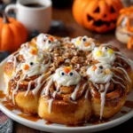 Spooky Halloween Cinnamon Rolls – Gooey, Spiced & Adorably Frightful!