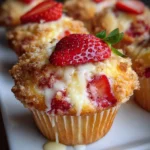 Strawberry Cream Cheese Muffins – Soft, Sweet & Bursting with Creamy Berry Bliss!