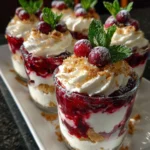 Christmas Cranberry Cream Cheese Trifle Cups – Layered, Luscious & Festively Stunning!