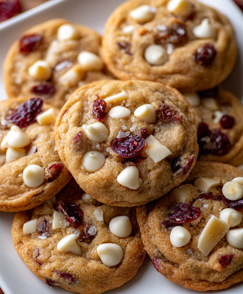 White Chocolate Chip Cranberry Cookies – Soft, Chewy & Perfectly Festive!