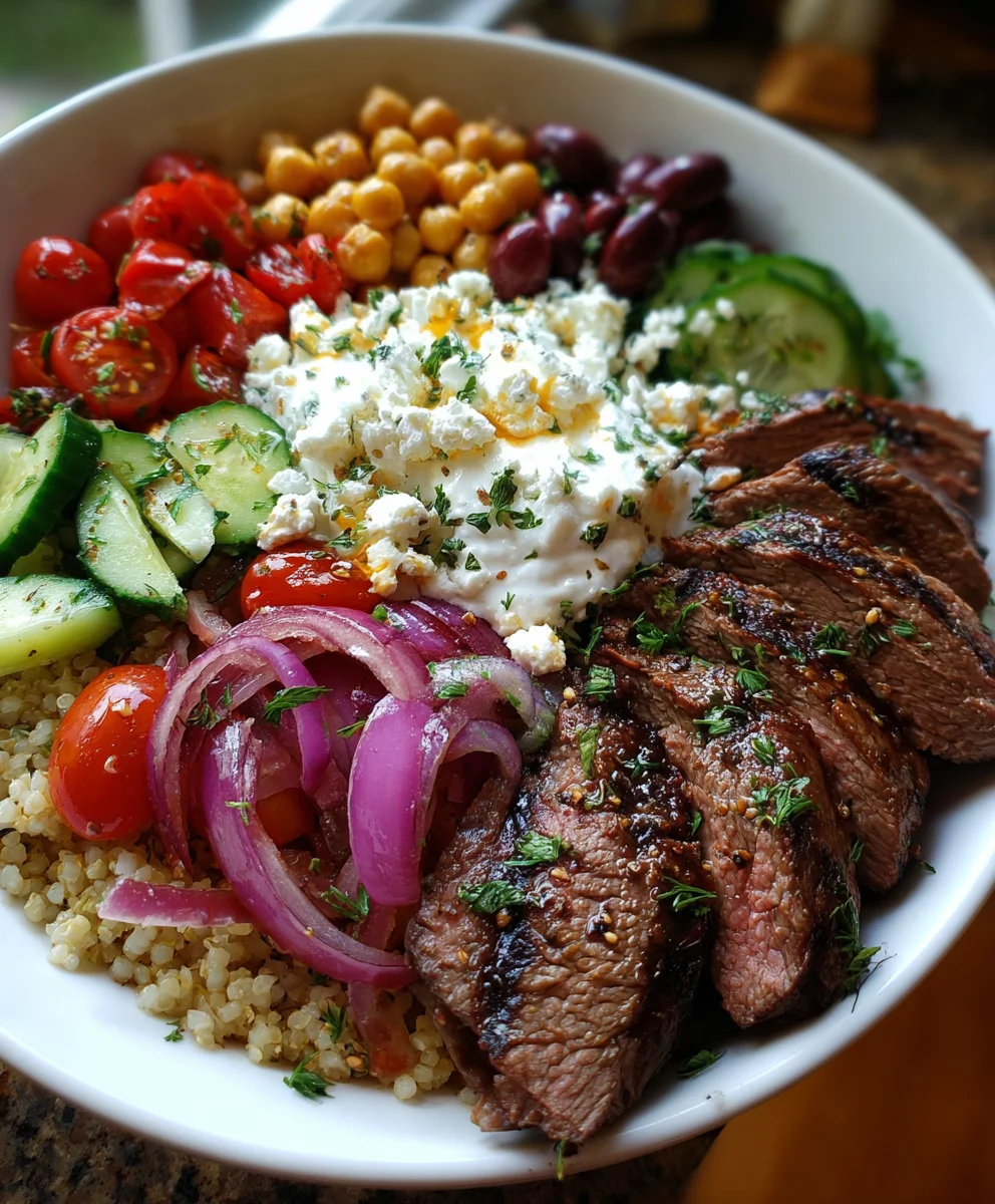 Mediterranean Steak Bowl – Fresh, Flavorful & Packed with Protein!