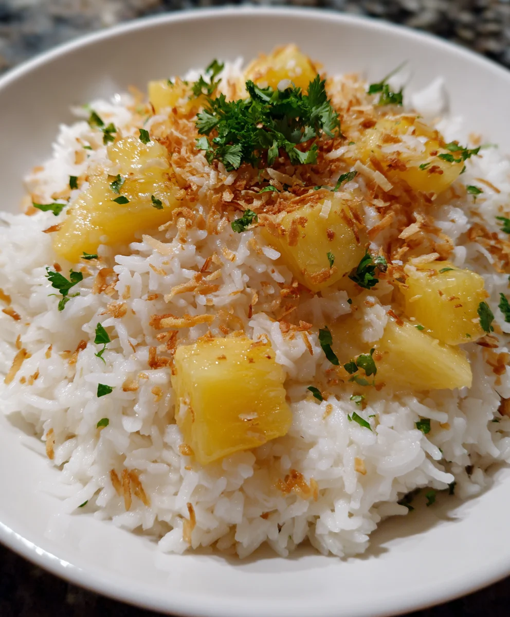 Tropical Coconut Pineapple Rice – Creamy, Sweet & Island-Inspired Bliss!