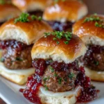 Cranberry Sauce Meatball Sliders – Sweet, Savory & Holiday-Perfect!