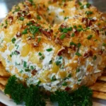Pineapple & Green Onion Cheese Ball Wreath – Sweet, Savory & Festively Delicious!