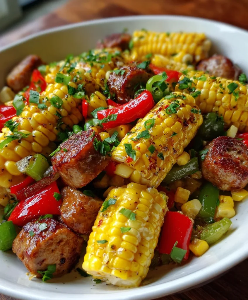 Maque Choux with Sausage & Corn – Creamy, Smoky & Full of Southern Flavor!
